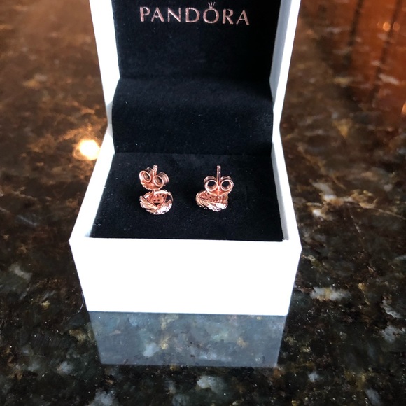 Pandora Rose Sparkling Love Knot Stud Earrings - Picture 6 of 6